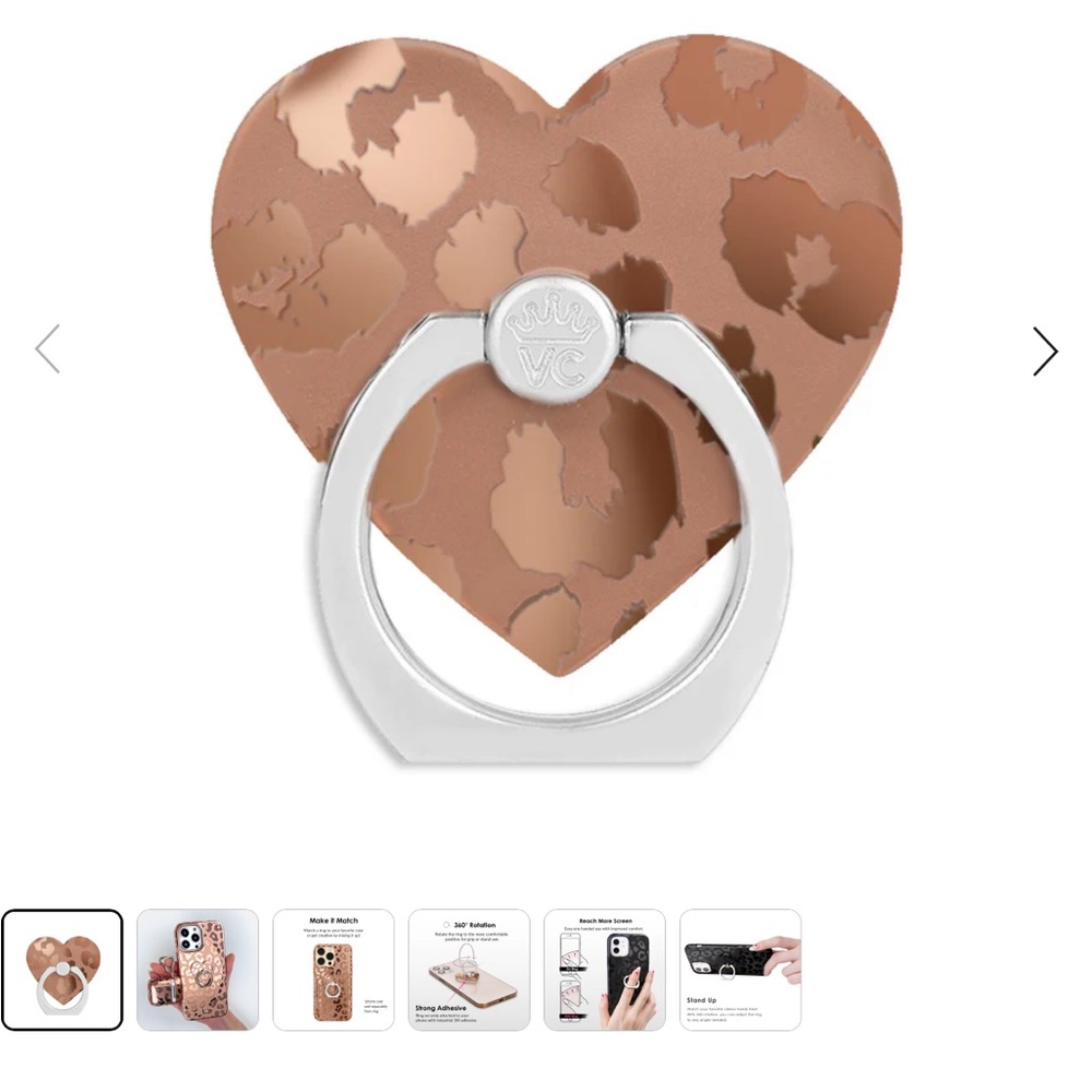 Heart-Shaped Phone Ring Holder